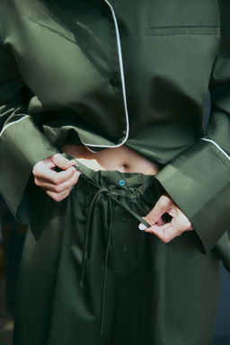 POPLIN TROUSERS WITH CONTRASTING DETAILS - Zara фото 2
