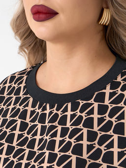 Блузка 0087-29 черный муар