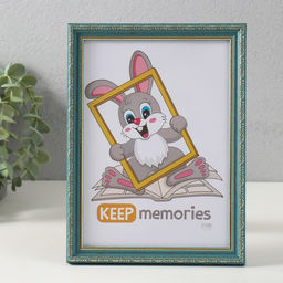 Фоторамка пластик "Модерн" 15х21 см, изумрудный (пластик. экр)