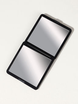 Зеркало складное «Волна», 7×7 см, с увеличением х2, чёрное