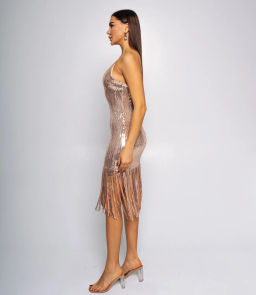 Платье #КТ9025 (2), золотистый - Dommod фото 3