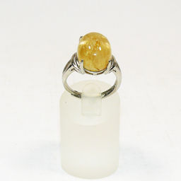 Кольцо из волосатика (волосы Венеры) в мельхиоре - Сувенир-камни фото 2