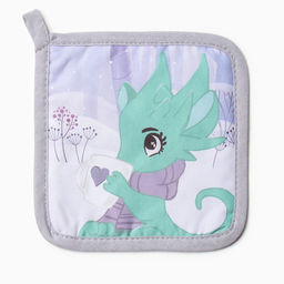 Набор кух. Доляна Чаепитие в лесу: варежка 20х28 см, прихватка 17х17 см, 35% хл, 65% пэ  фото 4