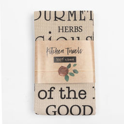 Набор кухонных полотенец Доляна Happiness, 35х60 см -2 шт, 100% хлопок, вафля 160 г/м2  фото 6