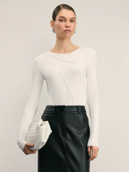 Лонгслив из вискозы с абстрактным рисунком / Zarina фото 2