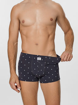 Цена за 2 штуки! Трусы боксеры мужские серые с узором - Mark formelle фото 4