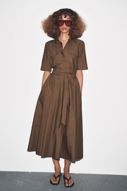 ZW COLLECTION POPLIN DRESS - Zara фото 14