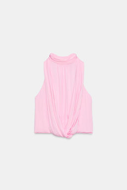 TOP HALTER SATINADO / Rosa