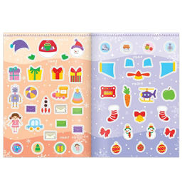 Книги с наклейками Новогодние радости, набор 2 шт. по 12 стр.