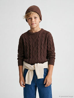 Bisiklet Yaka Erkek ?ocuk Triko Kazak