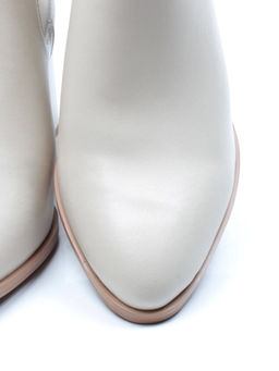 01-PCT161-2 BEIGE Ботинки Челси демисезонные женские (натуральная кожа, байка)