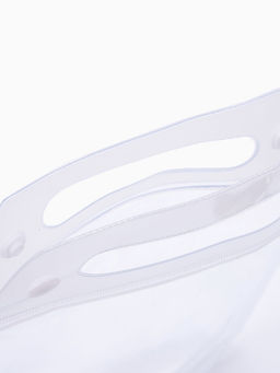 Цена за 2 шт. Косметичка на кнопках для бассейна, с ручками, прозрачная/молочная