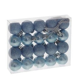 Набор из 20шт, Украшение новогоднее Шар "Снежок голубой", D3 см, L3 W3 H4 см