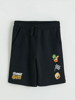 Beli Lastikli Erkek ?ocuk Stumble Guys Bask?l? ?ort