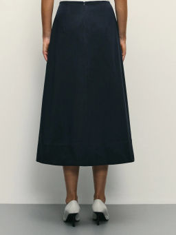 Юбка миди А-силуэта из хлопка и тенсела / Zarina  фото 5