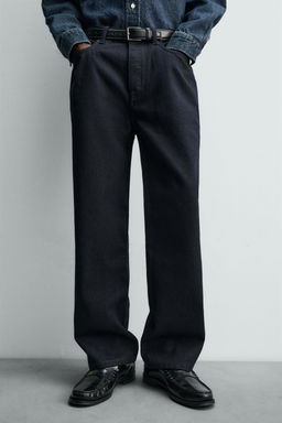 COTTON - WOOL STRAIGHT-LEG JEANS - Zara фото 5