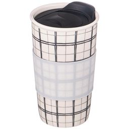 КРУЖКА LEFARD КОФЕМАНИЯ С ПЛАСТ. КРЫШКОЙ И С СИЛ ОБОДКОМ, 450МЛ  фото 2