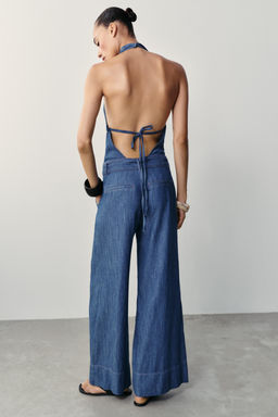 MONO HALTER CINTUR?N ESPALDA DESCUBIERTA / ?ndigo - Zara фото 6