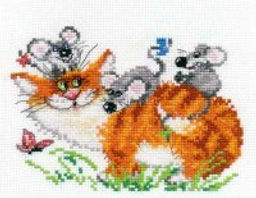 Набор для вышивания АЛИСА арт.0-83 Веселая прогулка 15х11 см