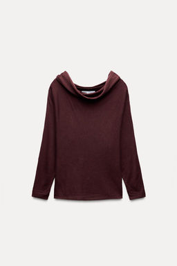 PLAIN WOOL AND SILK BLEND KNIT SWEATER - Zara фото 7