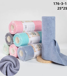 Отрывные многоразовые кухонные салфетки 25х25 см в рулоне (20 шт)