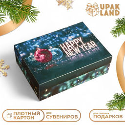 Цена за 5 шт. Подарочная коробка, сборная Новогодняя ночь, 24?17?8 см