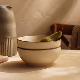 Салатники SL Home Леггеро, 1.2 л, d=18.5 см, набор 2 шт., фарфор, бежевые