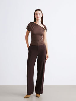 Tek Omuz B?zg?l? Bluz