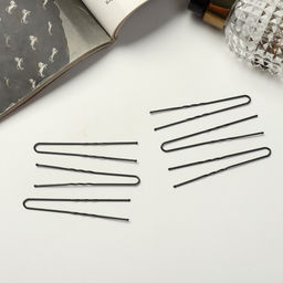 Цена за 2 шт. Шпильки для волос «Народная», 7 см, набор 10 шт., чёрные