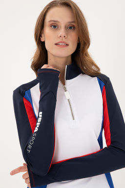 Женский темно-синий свитшот с воротником стойкой Неожиданная скидка в корзине - U.s. polo assn фото 2