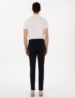 Siyah Slim Fit Jogger Kanvas Pantolon