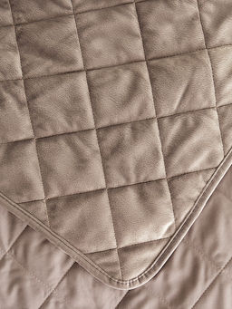 Покрывало велюр 240x240 светло-коричневый велюр - Lucky фото 3