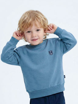 Свитшот для малышей 22-7115 серый - Mini maxi фото 7