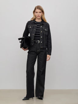 ЕМКА / Джинсовая куртка в чёрном цвете - Emka фото 2