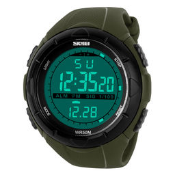 Часы наручные Skmei мужские электронные спортивные 1025army-green