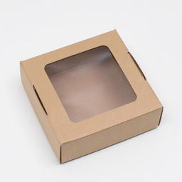 Цена за 5 шт. Коробка самосборная, с окном, крафт, бурая, 16 х 16 х 6 см - Simaland фото 2