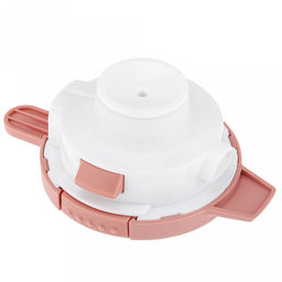 Термос-кувшин пластмассовый корпус, узкое горло Пастель д13,5см h29,5см, пудровый, стеклянная колба 1,6л, кнопка-клапан (Китай) - Домашняя мода фото 4