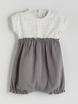 Bisiklet Yaka K?z Bebek Penye Tulum