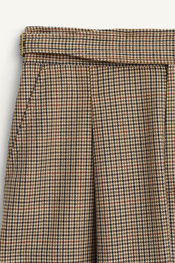 LIMITED EDITION CHECK WOOL SUIT TROUSERS - Zara фото 7