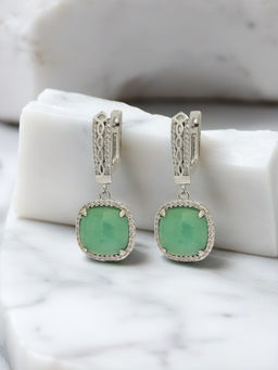 Серьги "Авантюрин зеленый"