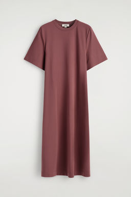 VESTIDO-CAMISETA MIDI CON DETALLE DE CINTUR?N
