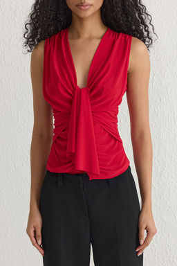 Trendyolmilla Siyah Drape Detayl? Orme Bustiyer TPRSS25BZ00023