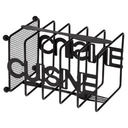 Кухня Подставка металлическая, окрашенная для столовых приборов 10х10см h16,5см, цвет - черный матовый (Китай) - Домашняя мода фото 5