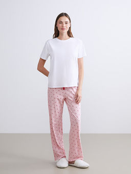 Beli Lastikli Desenli Kad?n Pijama Alt?