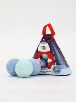 Бомбочки для ванны «Мишка», 3 шт х 40 г, морозная черника, URAL LAB