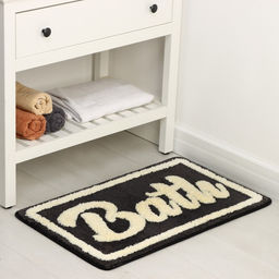 Коврик для ванной и туалета SAVANNA Bath, 50?80 см, чёрный фото 2