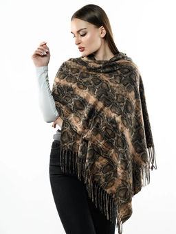 Яркий палантин с анималистичным принтом