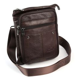 Мужская кожаная сумка F1103 Браун