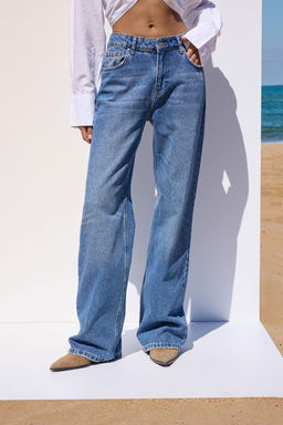 More Sustainable Mavi Rejeneratif Pamuk Normal Bel Wide Leg Genis Paca Jeans TWOAW26JE00225 - Trendyolmilla фото 3