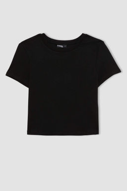Coool Fitted Ribana Basic Duz K?sa Kollu Tisort - Defacto фото 5